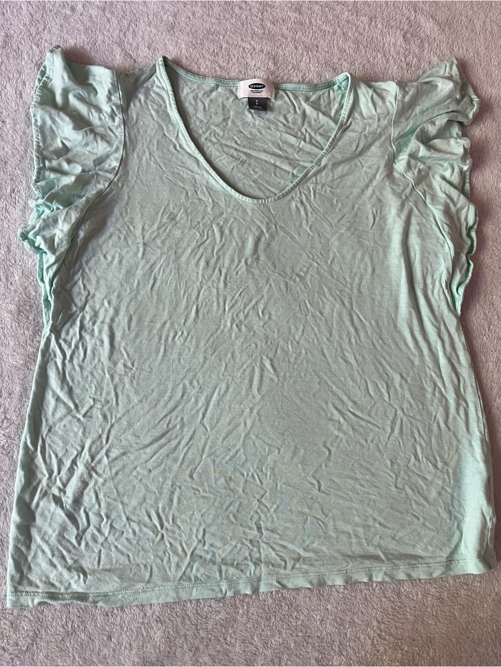 Old Navy Mint Green Ruffle Sleeve Tank Top